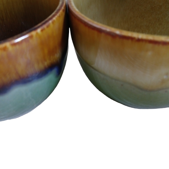 2 set Vintage MCM Ceramic Coffee Mugs Drip Glaze Pottery - Picture 9 of 16